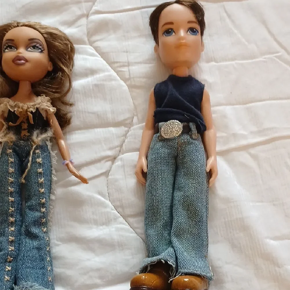 Fashion Dolls with Denim Outfits